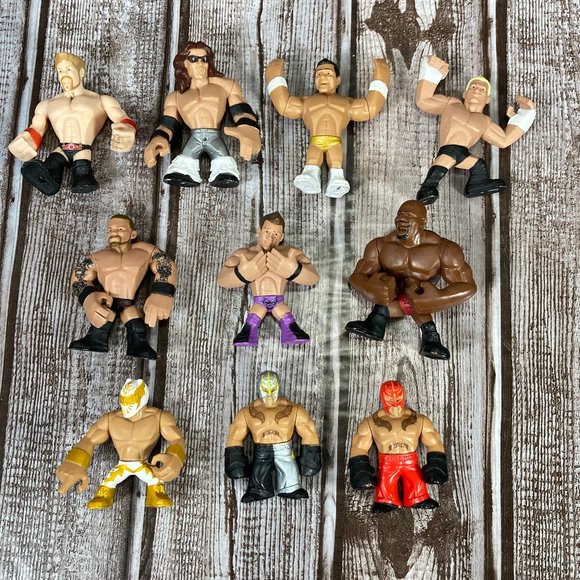WWE Other - Lot of 10 WWE Micro Wrestlers Action Figures 2010-2011 Mysterio Sheamus Toy